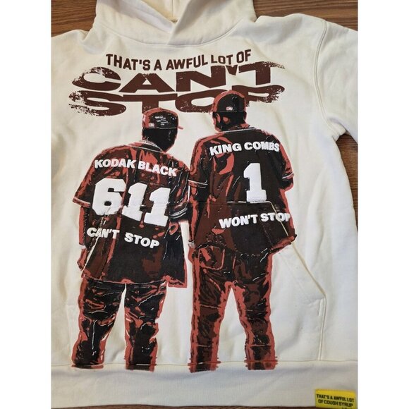 That's A Awful Lot of Cough Syrup Hoodie Mens Sz S Cant Stop Wont Stop Bad Boy - Picture 3 of 11